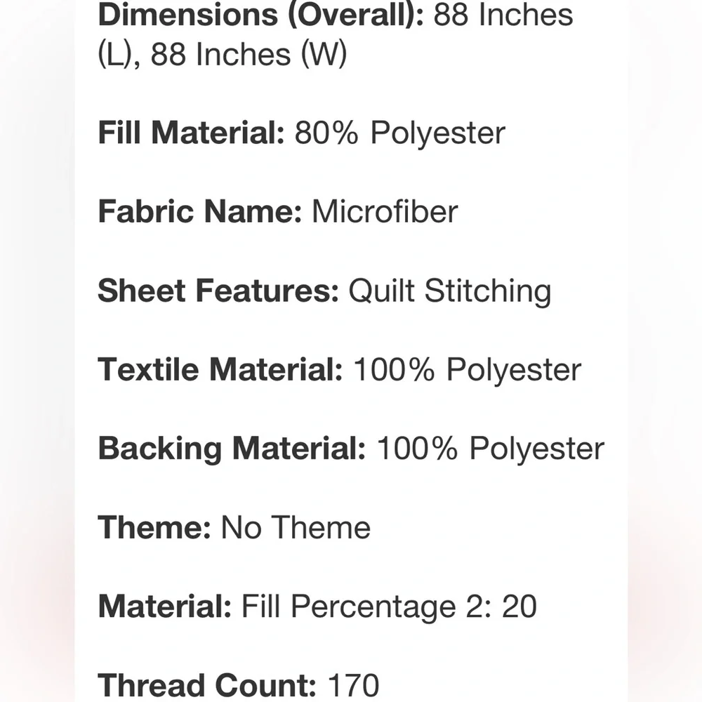 PILLOWFORT NWT box stitch microfiber quilt -blue -full/queen